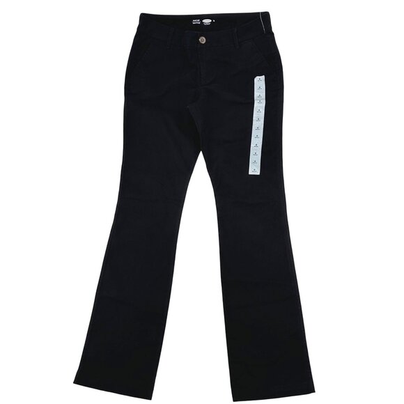 NWOT Old Navy Womens Black Semi-Evasé Cotton Blend Boot-Cut Pants Size 4 - Picture 2 of 10